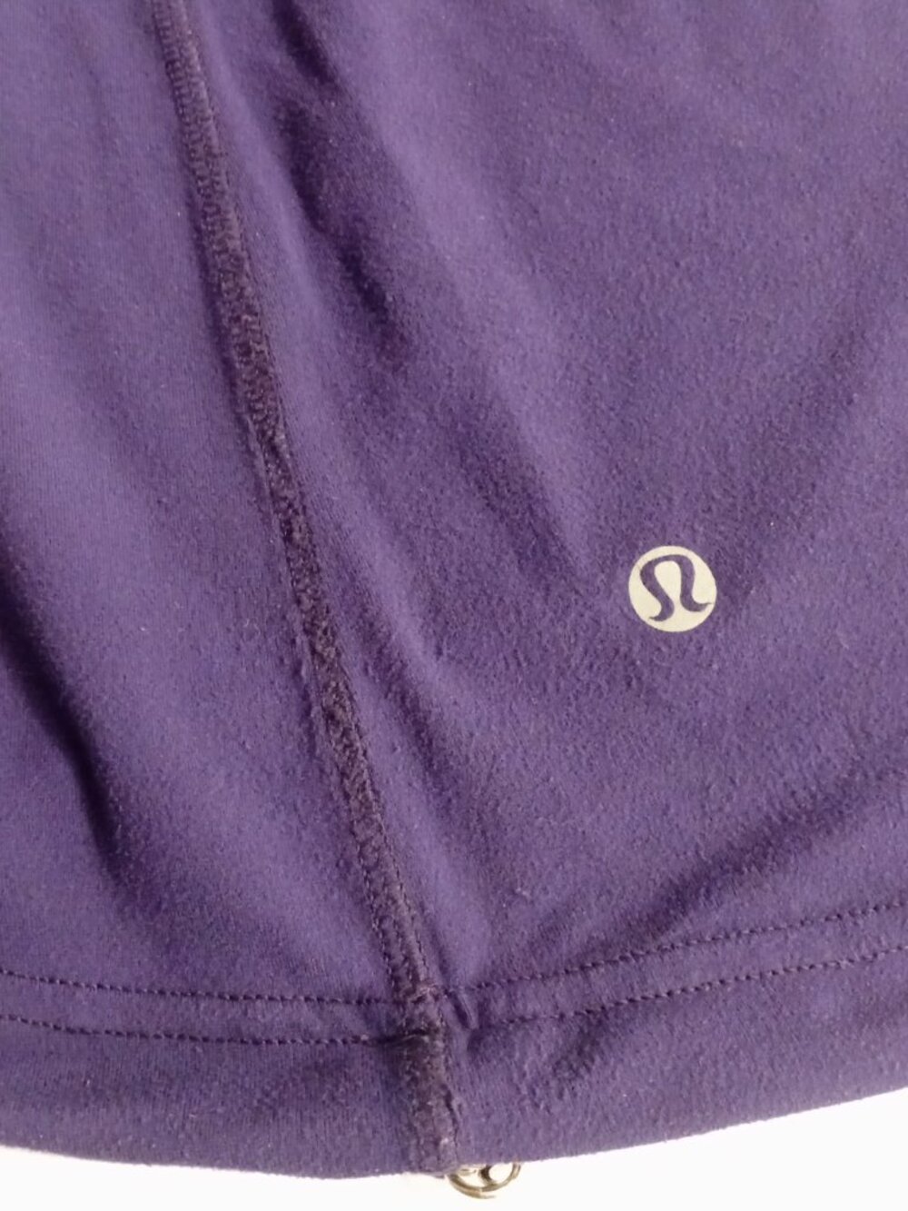 Lululemon Pedal Power Long Sleeve 6 Small Dense Purple Thumbholes Ruched Rulu - Picture 12 of 13
